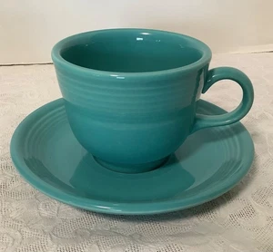 Fiestaware Fiesta Homer Laughlin Teetasse und 6" Untertasse - Türkis - Bild 1 von 4