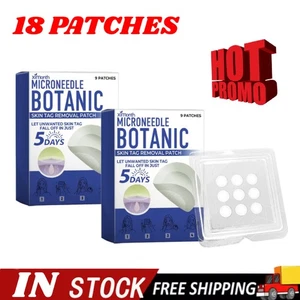 2X MICRONEEDLE BOTANIC Skin tag removal patch QuickEffective 9PCS - Picture 1 of 18