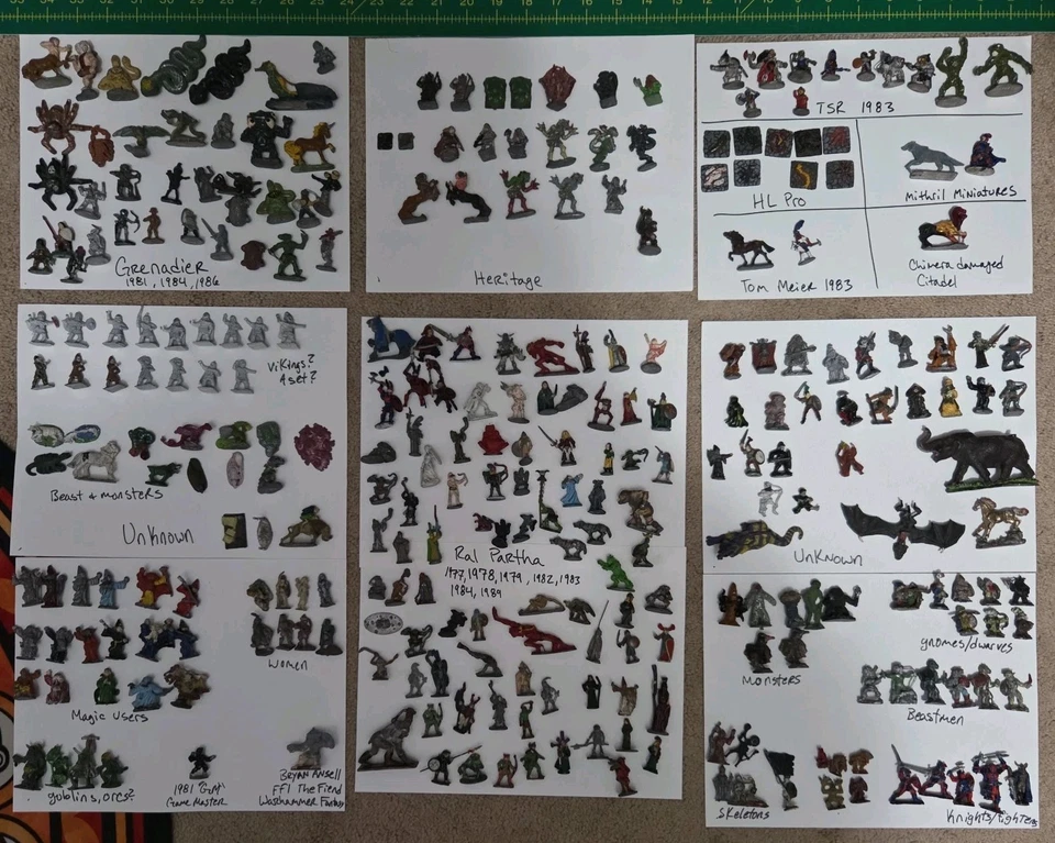Approx 291 Fantasy Lot AD&D Metal Miniature Ral Partha Grenadier Reaper Heritage - Image 1 of 4