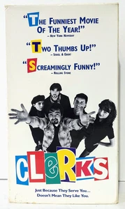 Clerks - Comedy - Kevin Smith - Retro Wit Humor - Indie Cult Film - VHS 1995 - Picture 1 of 5