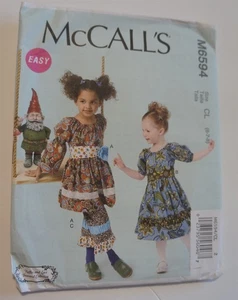 McCalls 6594 Girls Dress Pants Belt Sewing Pattern Sizes 6-8 - Picture 1 of 2