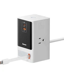 Baseus 65W GaN5 Pro Chargeur de Bureau 2500W 3AC Charge Rapide Power Strip Station - Photo 1 sur 9