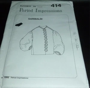 Victorian Period Impressions 415 Garibaldi Blouse Costume Sewing Pattern 18-22 - Picture 1 of 2