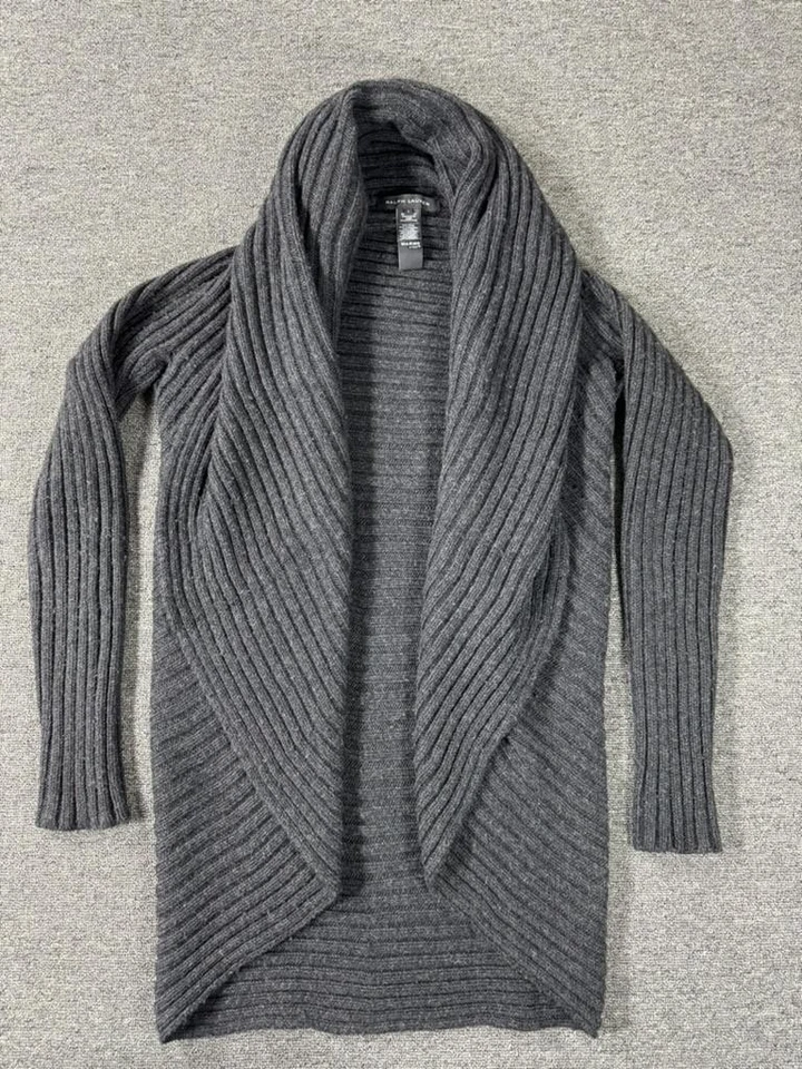 Ralph Lauren Black Label Sweater Womens Large Wool Cashmere Cardigan Shawl - Image 1 of 4