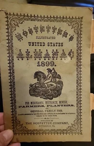 1899 Hostetter's Illustrated United States Almanac 19th Century Ephemera Bitters - Picture 1 of 6