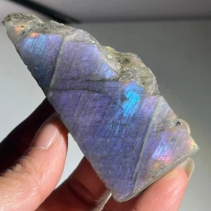 106g Rare Flashy Labradorite Slab Crystal Rough Gemstone Raw Labradorite Rough - Picture 1 of 24