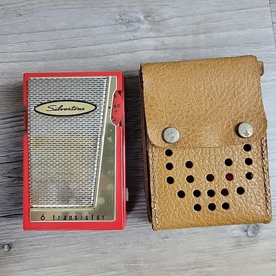 Vintage Silvertone 6 Transistor 1204 Sears Roebuck AM Radio Solid-State W/case - Image 1 of 4