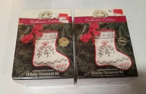 Lot Of 2 1999 DMC COLLECTOR'S EDITION HOLIDAY ORNAMENT KIT CROSS STITCH - Picture 1 of 4