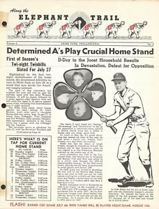 1948 VOL 2, #4 Along the Elephant Trail TEAM NEWSLETTER Eddie Joost ATHLETICS - Picture 1 of 1
