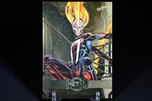2024 UD Marvel Metal Universe Avengers Ghost Rider Gold - Picture 1 of 2