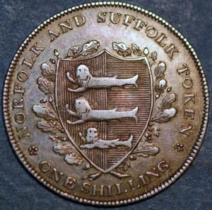 1811 England Norfolk Yarmouth One Shilling - Picture 1 of 2