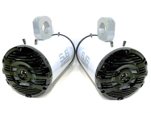 Kenwood 600 Watt Marine Wakeboard Tower Speakers Pearl White Glitter SJS Dezign - Picture 1 of 12