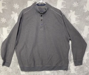 Tommy Bahama Long Sleeve Gray Sweater Men’s Size 2XB - 100% Cotton - Logo- Used - Picture 1 of 10