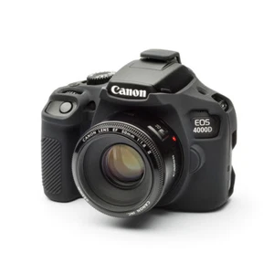 Kamera Silikon Hülle für Canon EOS 4000D/T100 schwarz + Displayschutzfolien. - Bild 1 von 11