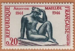 FRANCE 1961 Very Fine MLH Stamp Scott # 984 " Mediterranean" by Aristide Maillol - Picture 1 of 2