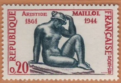 FRANCE 1961 Very Fine MLH Stamp Scott # 984 " Mediterranean" by Aristide Maillol - Image 1 of 2