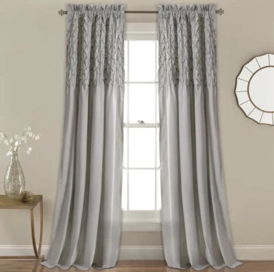 Lush Decor 2 Bayview Window Curtain Panels, 54x84", Gray 👍 - Image 1 of 4