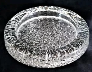 🔶️TIMO SARPANEVA IITTALA RIITE ART GLASS CRYSTAL BRUTALIST ASHTRAY CIGAR MCM - Picture 1 of 9
