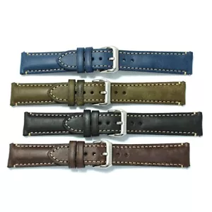 Cinturino orologio in pelle verde blu nero marrone vintage 18 20 22 mm per IWC - Imagen 1 de 10