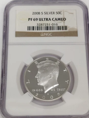 2008-S PROOF KENNEDY SILVER HALF DOLLAR NGC PF 69 ULTRA CAMEO Cover