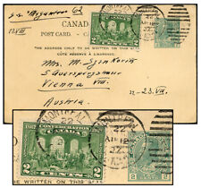 CANADA 2¢ ADMIRAL PSC +2¢ AUG 1927 TO AUSTRIA P80