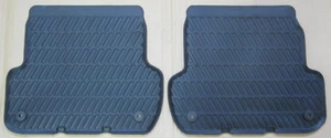 AUDI A4 B6 B7 Rear Black Rubber Floor Mats Set GENUINE - Picture 1 of 5