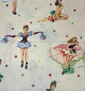 1 Yd~Tessuti Michael Miller~PESTA RAGAZZE Pin-up C-1293 Tessuto Trapuntato Cotone - Foto 1 di 3
