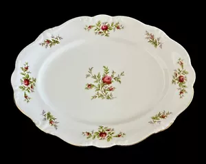 Piatto da portata ovale vintage Johann Haviland Moss Rose 14-3/4" Germania Eccellente - Foto 1 di 6