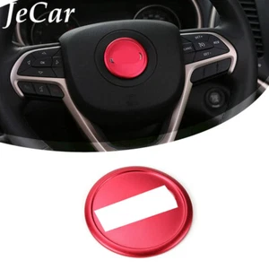 Red Steering Wheel Center Cover Decor Trim For Jeep Wrangler/ Compass/Renegade - Bild 1 von 8