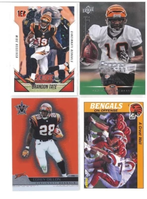 MARIO URRUTIA COREY DILLON BRANDON TATE Cincinnati Bengals 4pc Collectors Set - Image 1 of 2