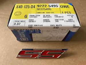 Griglia paraurti anteriore Chevrolet Camaro rossa/cromata SS EMBLEMA targhetta nuovo OEM - Foto 1 di 2