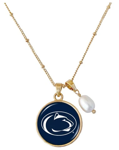 Penn State Nittany Lions Diana Gold and Pearl Saturn Necklace Jewelry Gift PSU Cover