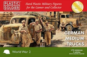 Plastic Soldier WW2V20020 1/72ND GERMAN MEDIUM TRUCKS New - Picture 1 of 1