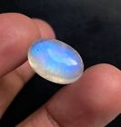 Natural Blue Fire Moonstone Oval Cabochon 11X17mm Hand Polished Loose Stone Cc10