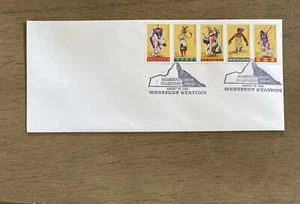 1996 FDC AMERICAN INDIAN DANCES - 5 x 32 cents - Mammoth Lakes, CA Postmark - Picture 1 of 2