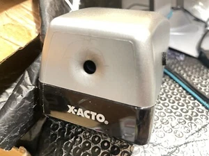 X- Acto Office Electric Pencil Sharpener Silver & Black Model 19xx Works(T15) - Picture 1 of 5