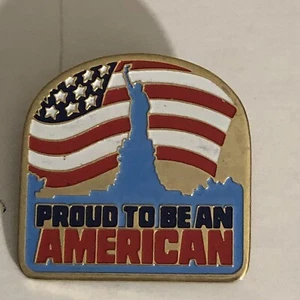 Proud To Be An American 1986 Vintage Collectible Pin J1 - Picture 1 of 2