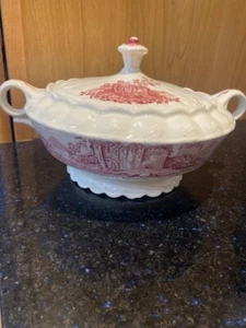 English Abbey by Taylor Smith Taylor Pink Tureen - Picture 1 of 4