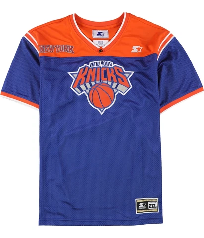 Starter Mens New York Knicks Mesh Embellished T-Shirt Cover