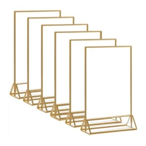 Clear Acrylic Sign Holder Double Sided Menu Picture Frame Wedding Table-Numbers - Picture 1 of 8