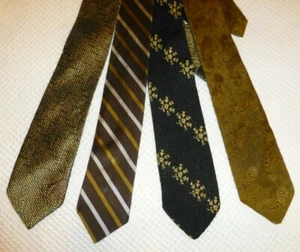 Men's Necktie Lot of 4 Milton's Mens Wear and UnMarked Tie 54 x 2.75" - Picture 1 of 7