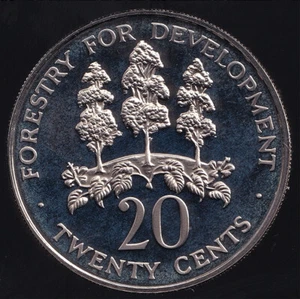 Jamaica 1978 veinte centavos 20c (FAO - silvicultura para el desarrollo) - prueba - Imagen 1 de 3