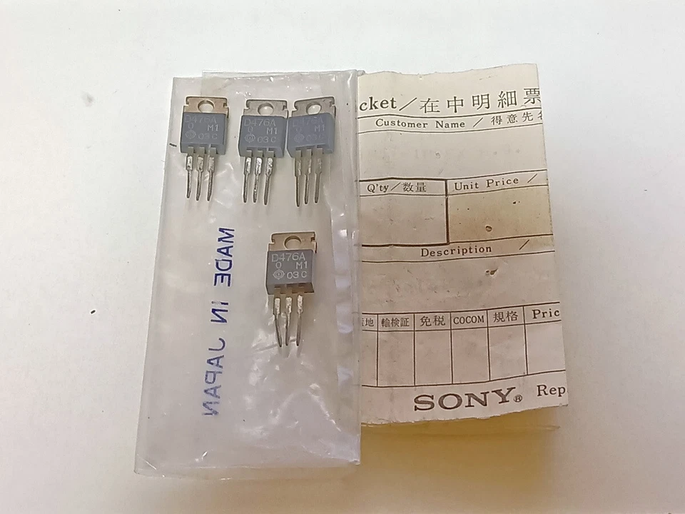 4 pcs Hitachi 2SD476A transistor SONY part - Image 1 of 1