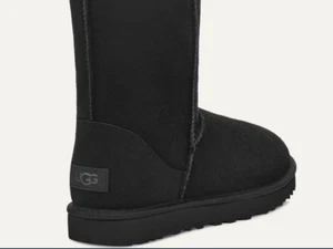 UGG Classic Short II Damen Stiefel Gr. 7 schwarz Wildleder Lammfell echt Lammfell - Bild 1 von 11