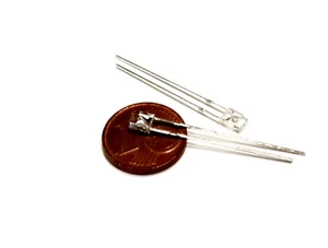 LED 2x3x4mm rechteckig orange 2V mit Vorwiderstand für 7,2V 25 Stück-Packung - Picture 1 of 2