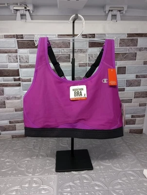 Sutiã Champion tamanho L The Marathon compressão suporte máximo ameixa B6704 novo com etiquetas - Imagem 1 de 4