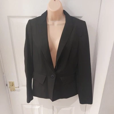 Женский черный блейзер Warehouse, размер 12 офисная работа **недостаток  - Изображение 1 из 4