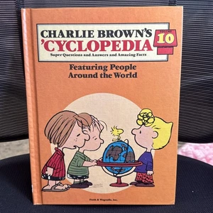 Vintage Charlie Brown's Cyclopedia Book Vol 10 People Around The World VERY GOOD - Picture 1 of 2