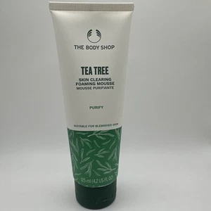 The Body Shop Tea Tree Skin Clearing Foaming Mousse Purify 4.2oz 125ml Vegan New - Picture 1 of 2