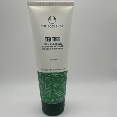The Body Shop Tea Tree Skin Clearing Foaming Mousse Purify 4.2oz 125ml Vegan New - Image 1 of 2